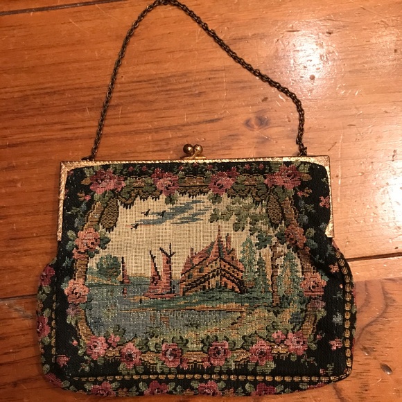 vintage tapestry purse